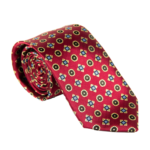 Red Geometry Tie
