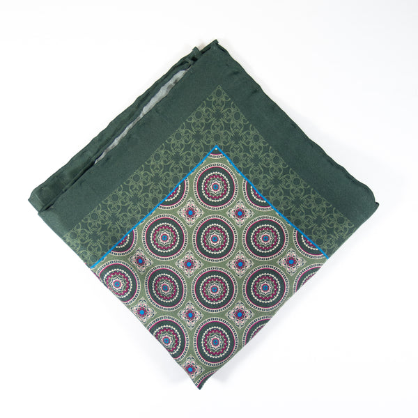 Green Silk Geo Square