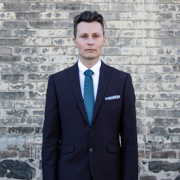 Blue Geo Tie